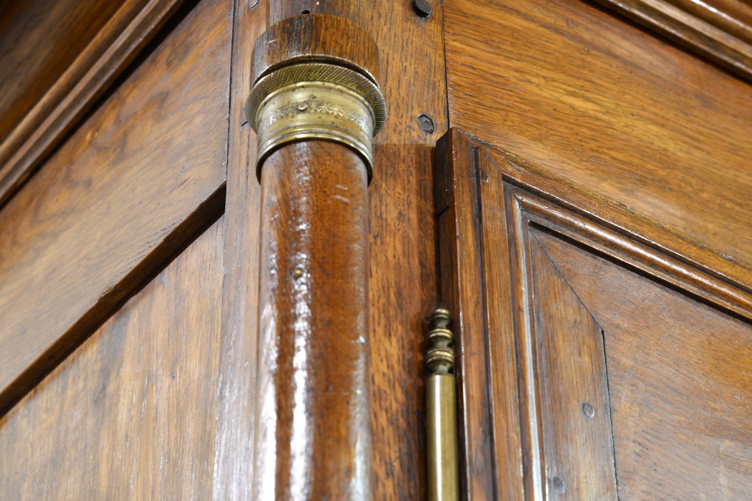 Antique 18th Century French Empire Armoire in Oak with Interior Storage Drawers 6