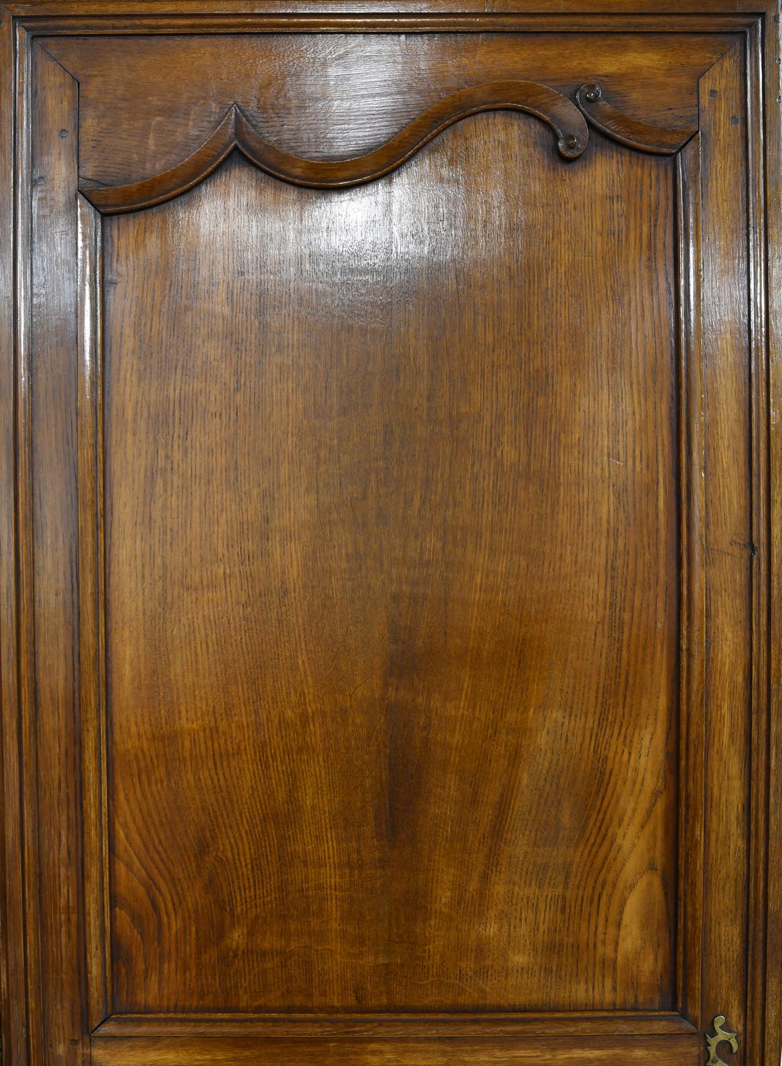 Antique 18th Century French Empire Armoire in Oak with Interior Storage Drawers 7