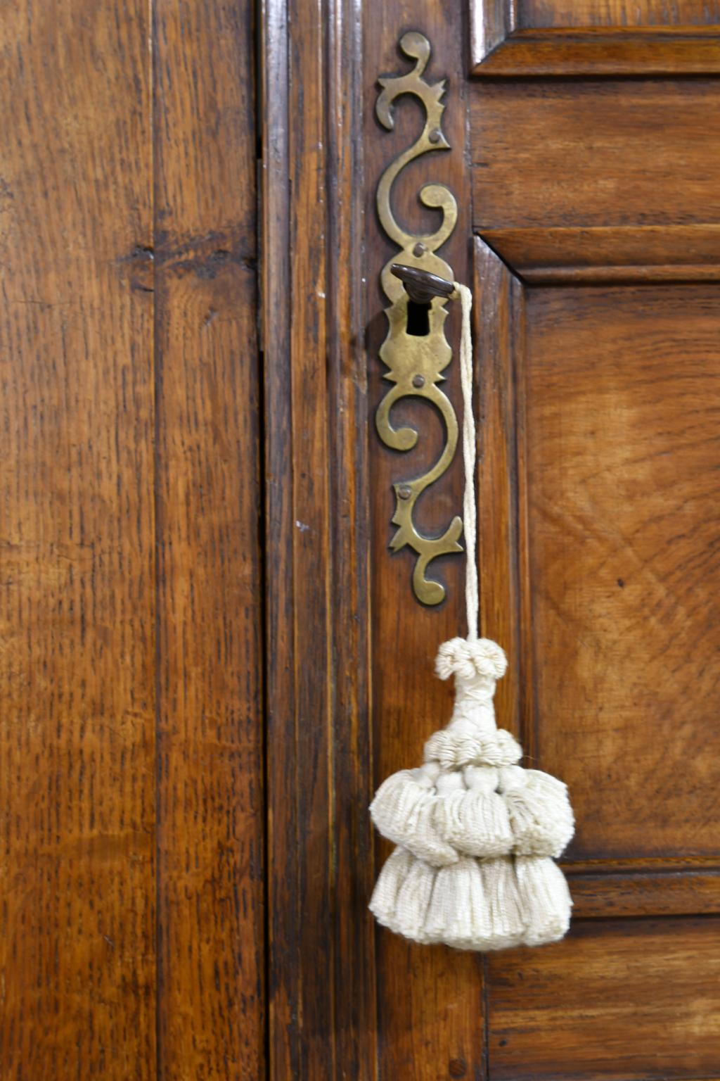 Antique 18th Century French Empire Armoire in Oak with Interior Storage Drawers 11