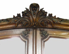 French Armoire Late 19th Century Louis Mirror Door Wardrobe Free Ship Option