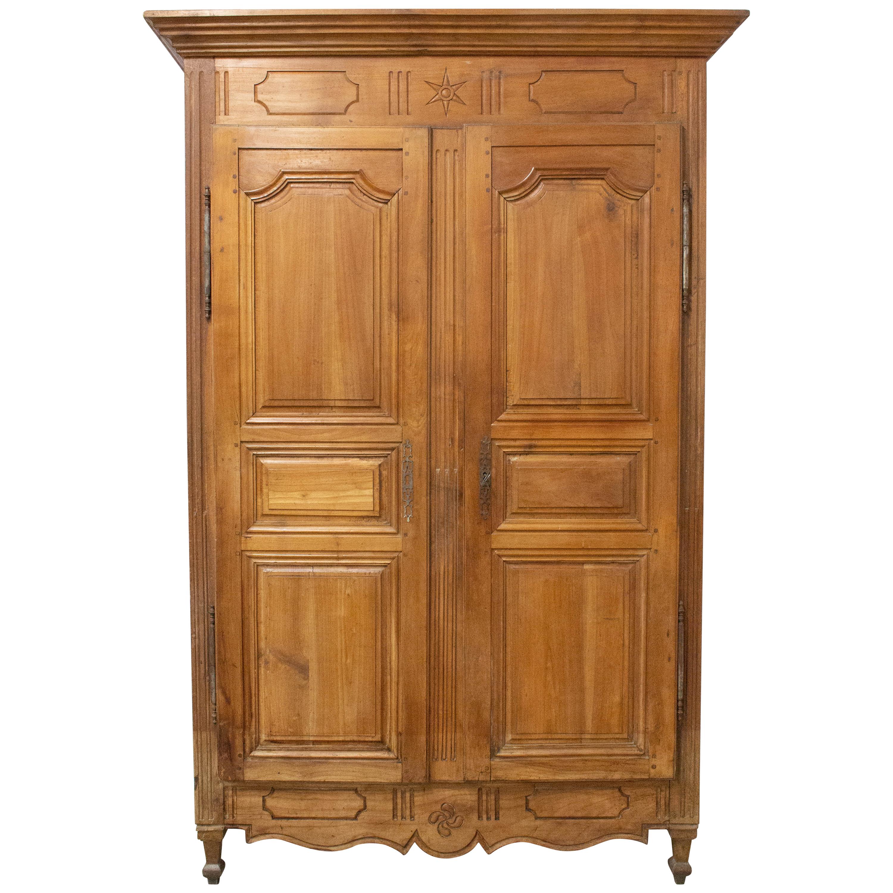 French Armoire Louis XVI Mirror Door Exotic Wood Wardrobe, 1900 For Sale at 1stDibs antique