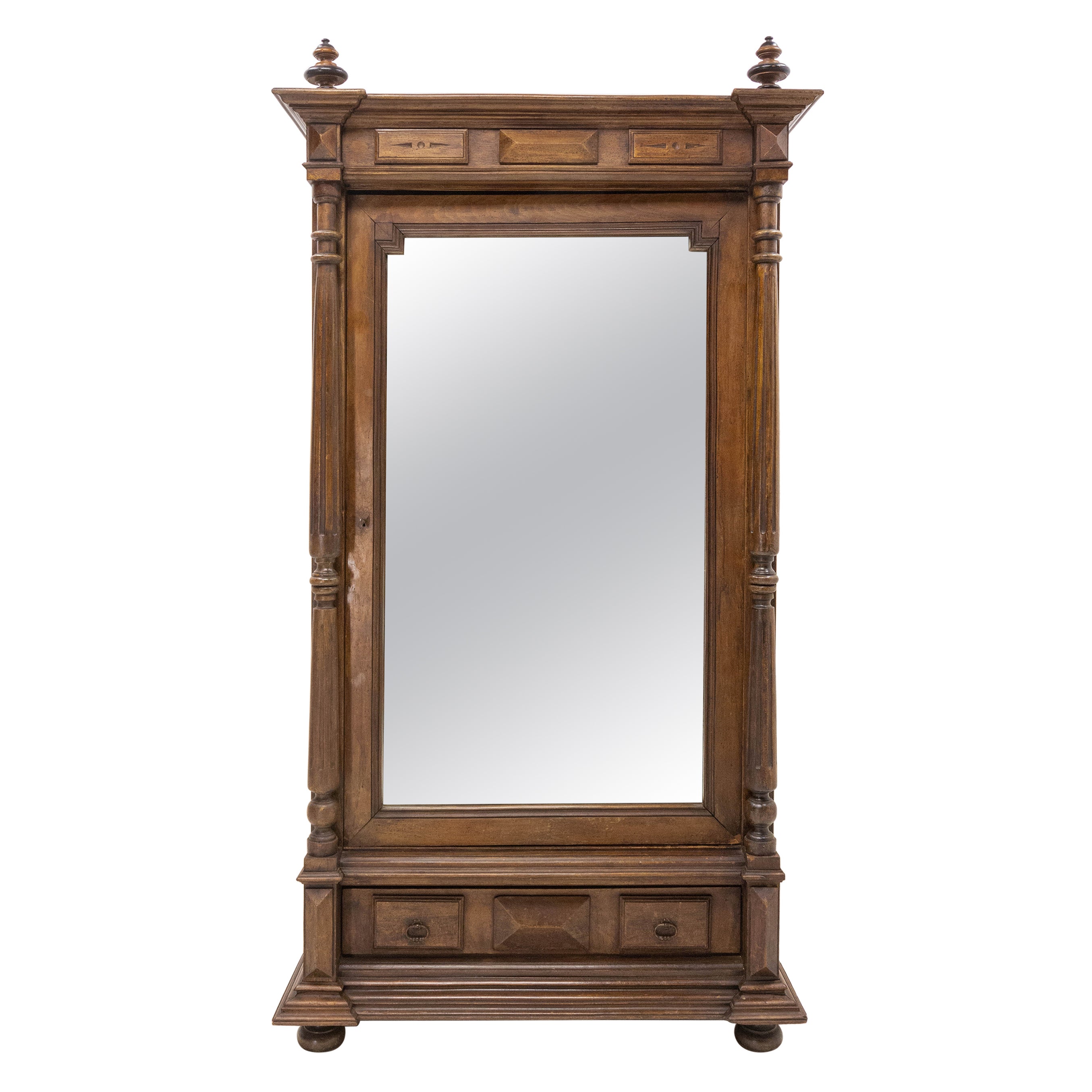 Armoire française du Second Empire avec étagères et tiroirs de style L XIII