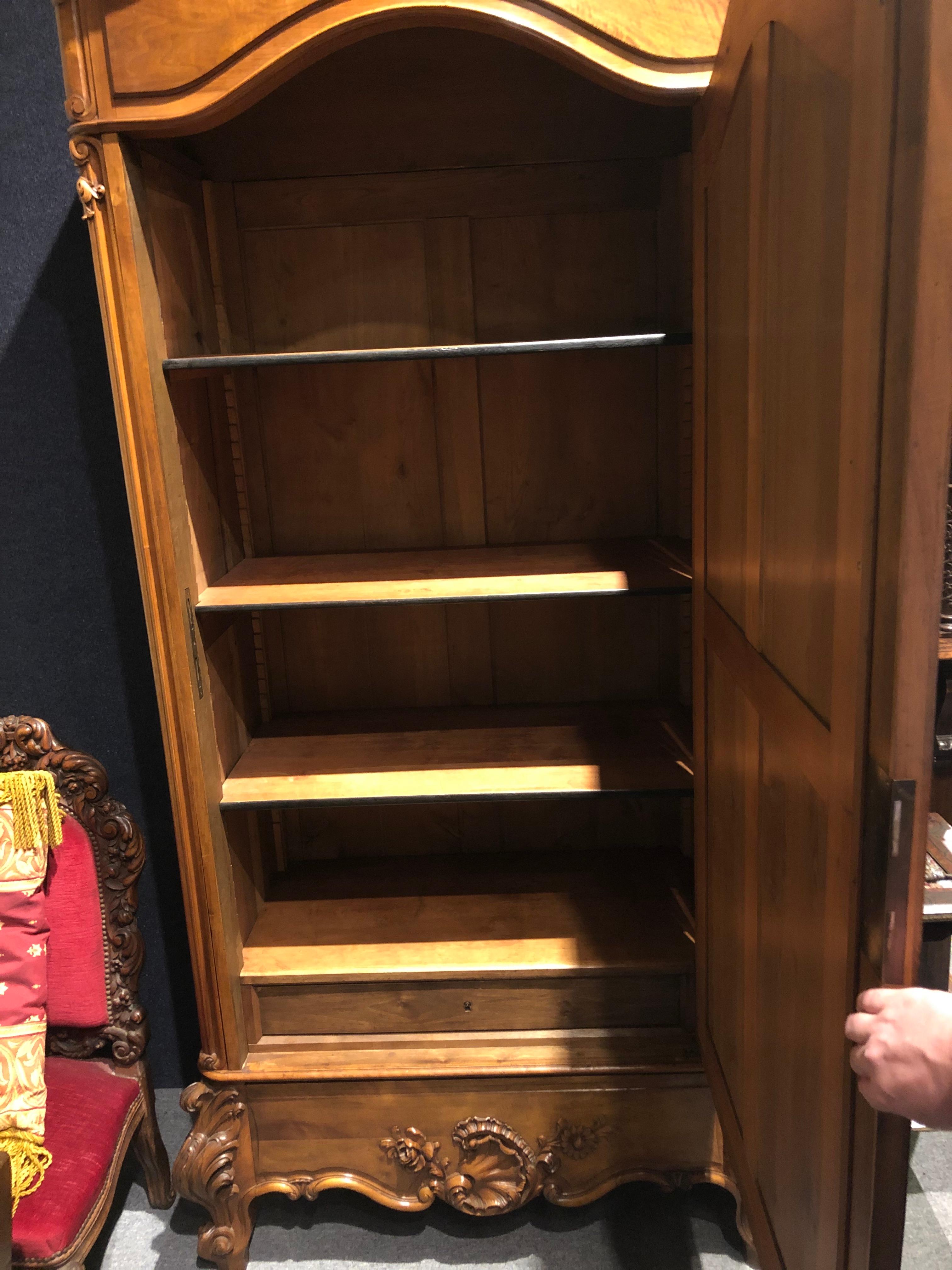 French Armoire Wardrobe with Concealed Three-Way Mirror In Good Condition In Salt Lake City, UT