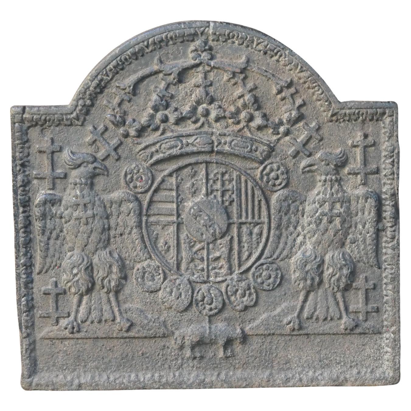 Plaque de cheminée française Arms of Lorraine, 18ème siècle