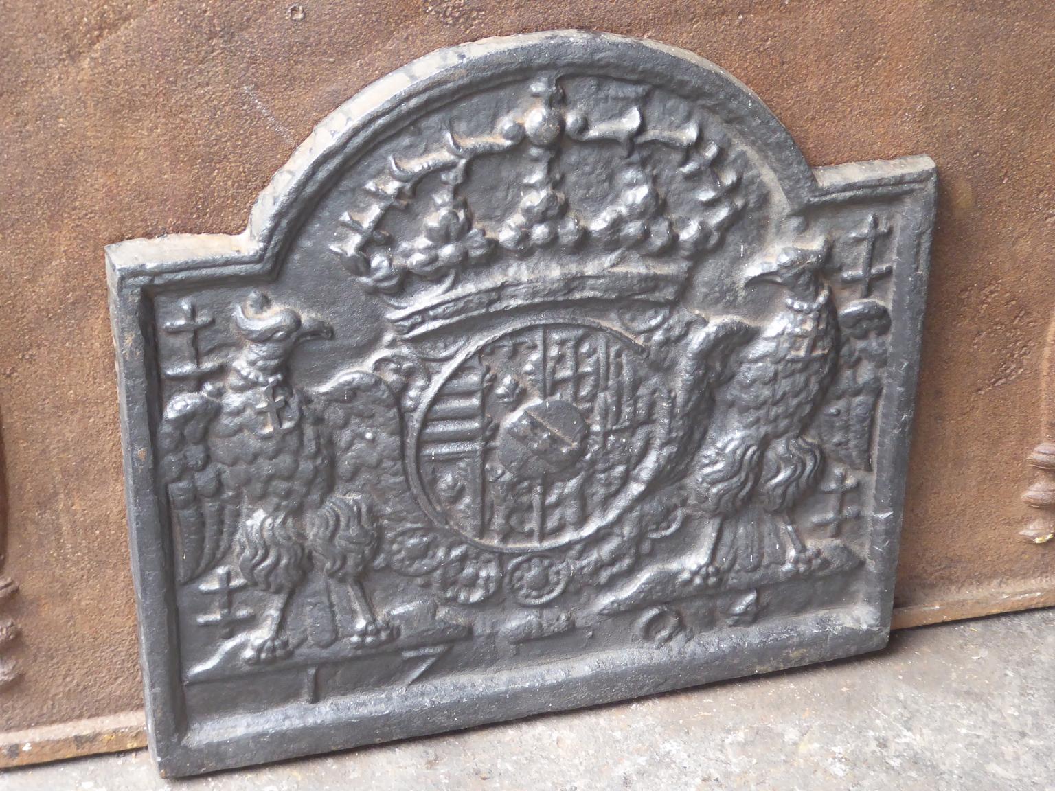 Iron French 'Arms of Lorraine' Fireback