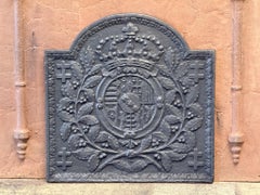 Plaque de cheminée française aux "armoiries de Lorrain", époque Louis XV