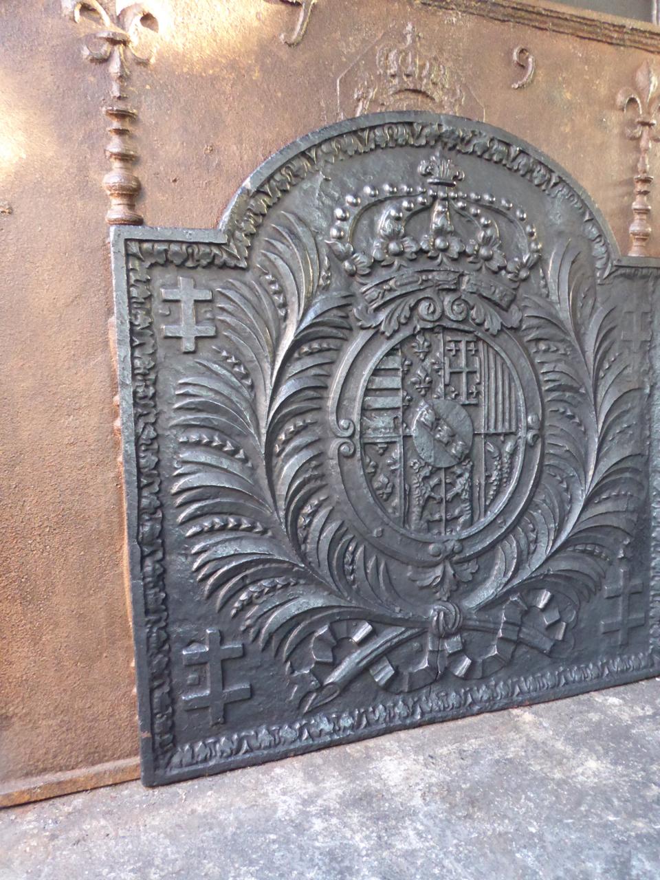 French 'Arms of Lorraine' Fireback or Backsplash, 18th Century 1