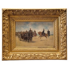 Antique French  Army  Painting Jules Delaunay (1845 – 1906), 1893 – France