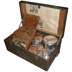 French Army Trunk Provided with Cooking Equipment from 1950s