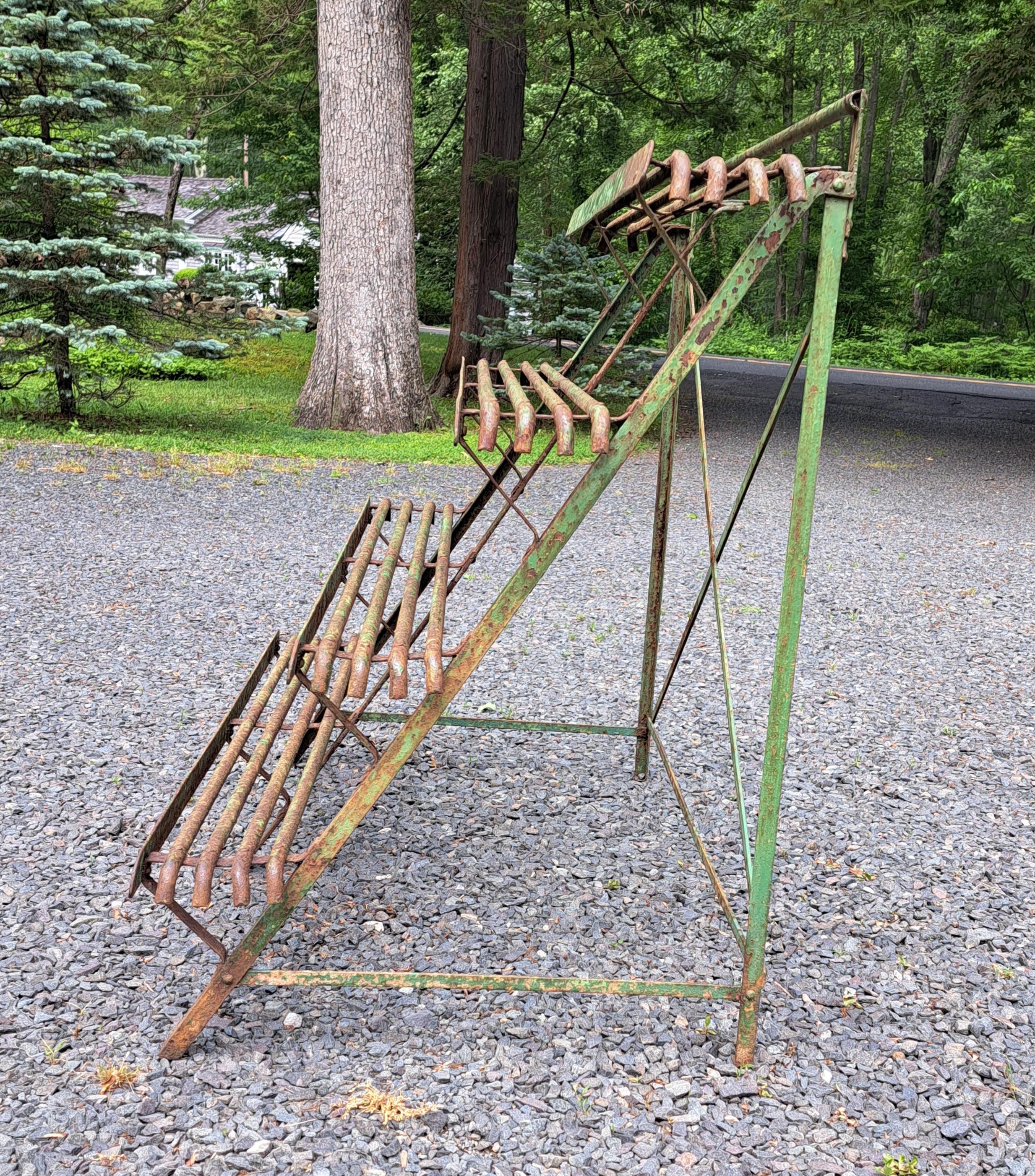 Early 20th Century French Arras 4 Shelf Iron Plantstand For Sale