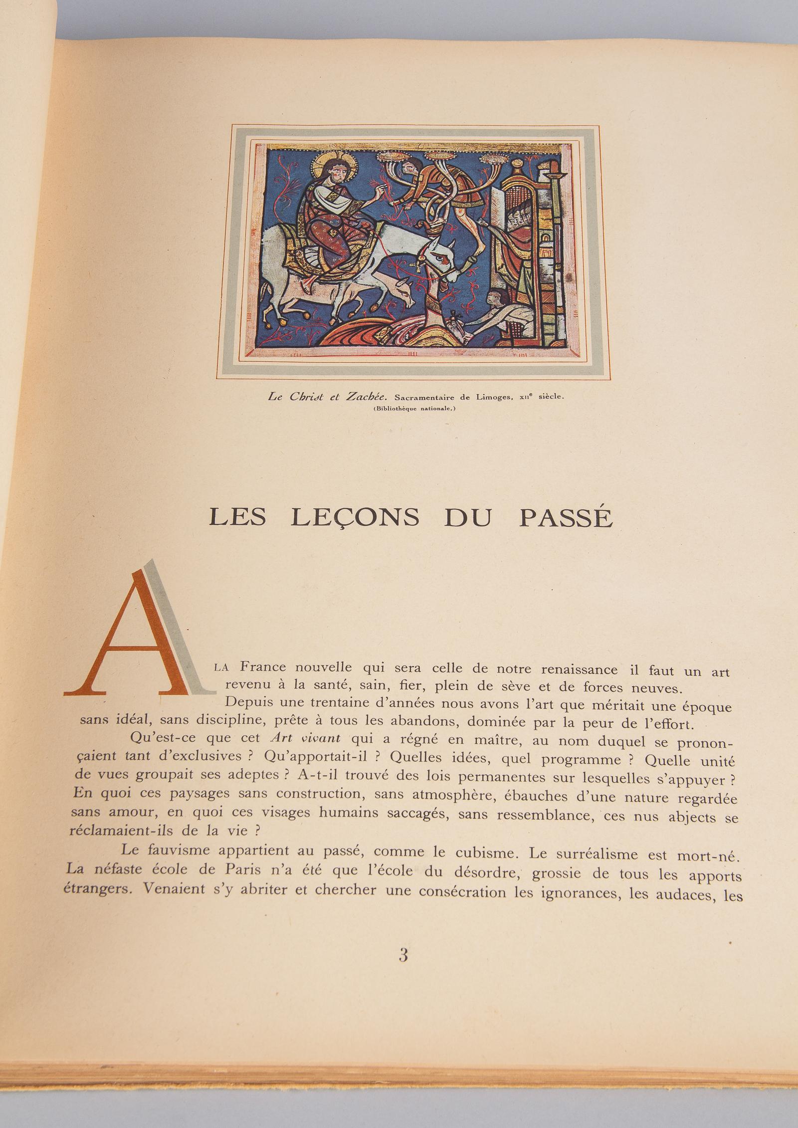 Mid-20th Century French Art Book Renaissance de la Peinture Francaise, 1946 For Sale