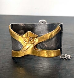 Bracelet en bronze d'art français par Line Vautrin