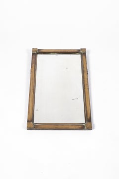 Art Deco 1920s Cubist Wall Mirror Bronze