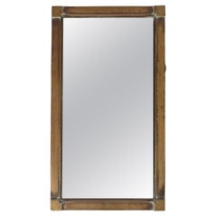 Art Deco 1920s Cubist Wall Mirror Bronze