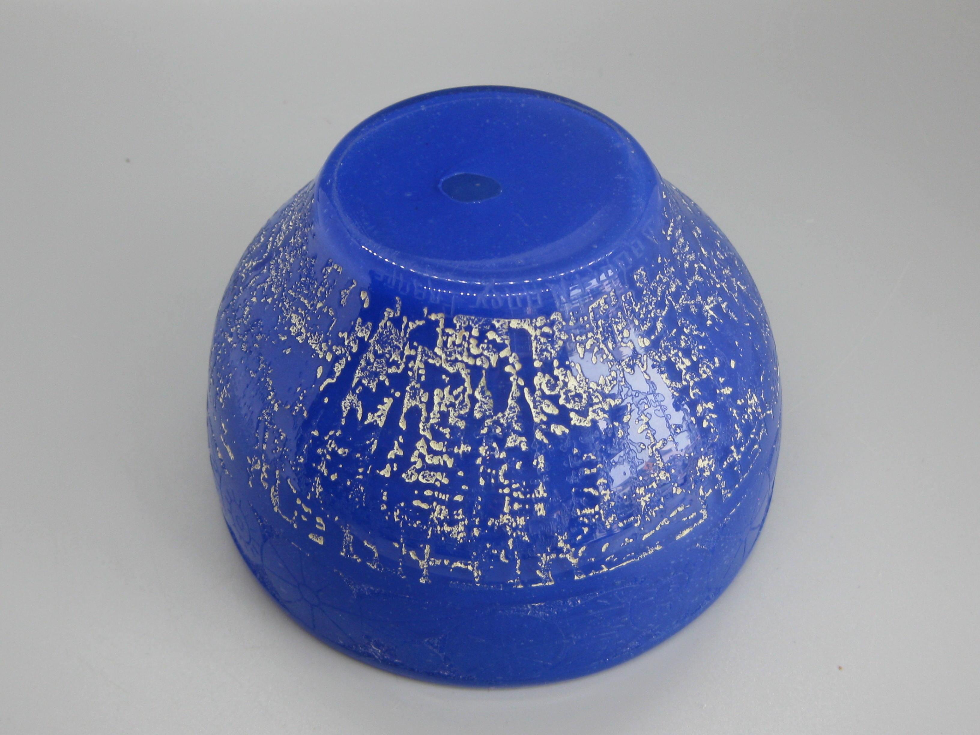 Französische blaue Vase/ Schale aus säuregeätztem Kunstglas von Daum Nancy, Frankreich, Art déco, 1920er Jahre im Angebot 11