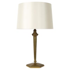 French Art Deco 1930s Bronze Table Lamp