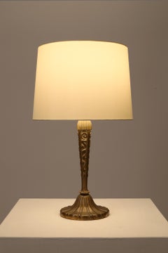 French Art Deco 1930s Genet & Michon Bronze Table Lamp