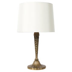 French Art Deco 1930s Genet & Michon Bronze Table Lamp