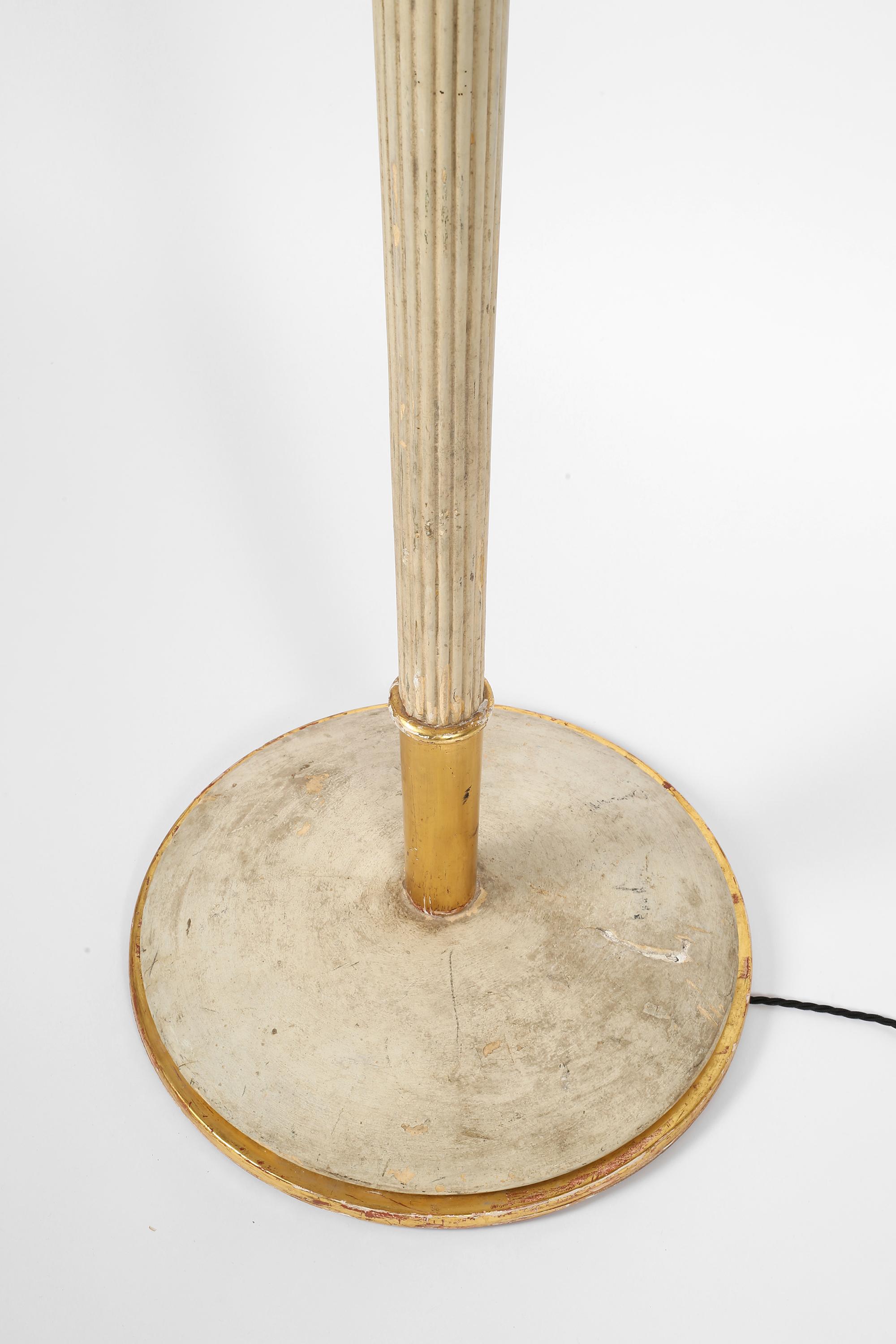 Gesso French Art Deco 1930s Maison Dominique Attr. Floor Lamp For Sale