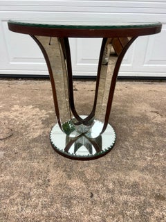 French Art Deco 1940's Coffee / Occasional Mirrored Table