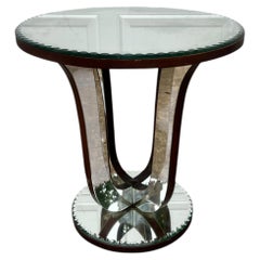 French Art Deco 1940's Coffee / Occasional Mirrored Table
