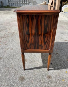 Französische Art-déco-Bar aus den 1930er Jahren aus exotischem Makassar-Ebenholz
