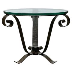 French Art Deco 1940s Wrought Iron Coffee Table