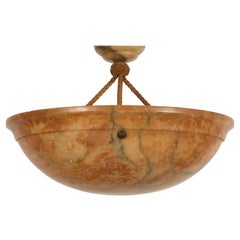 French Art Deco Alabaster Chandelier