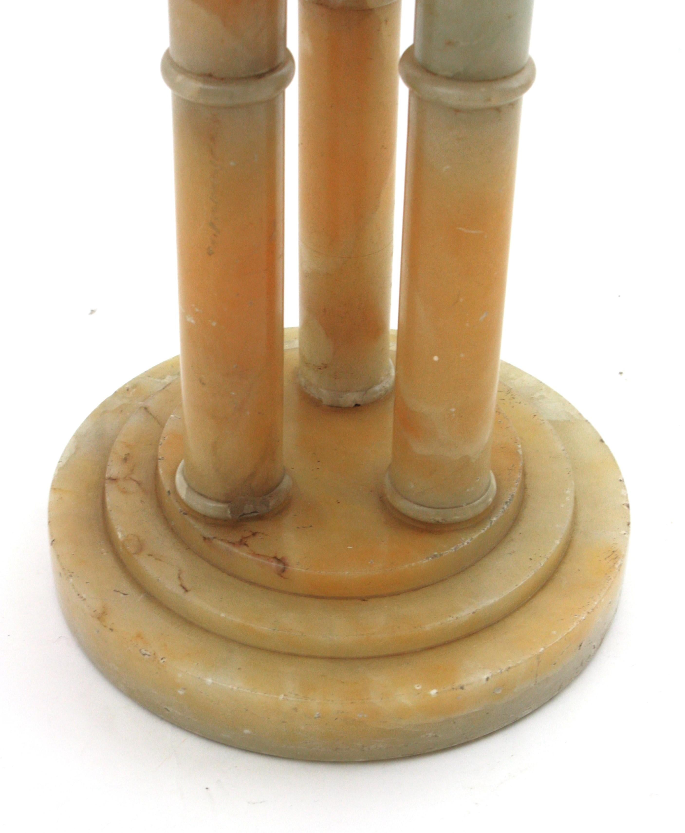 French Art Deco Alabaster Gueridon Table / Side Table 5