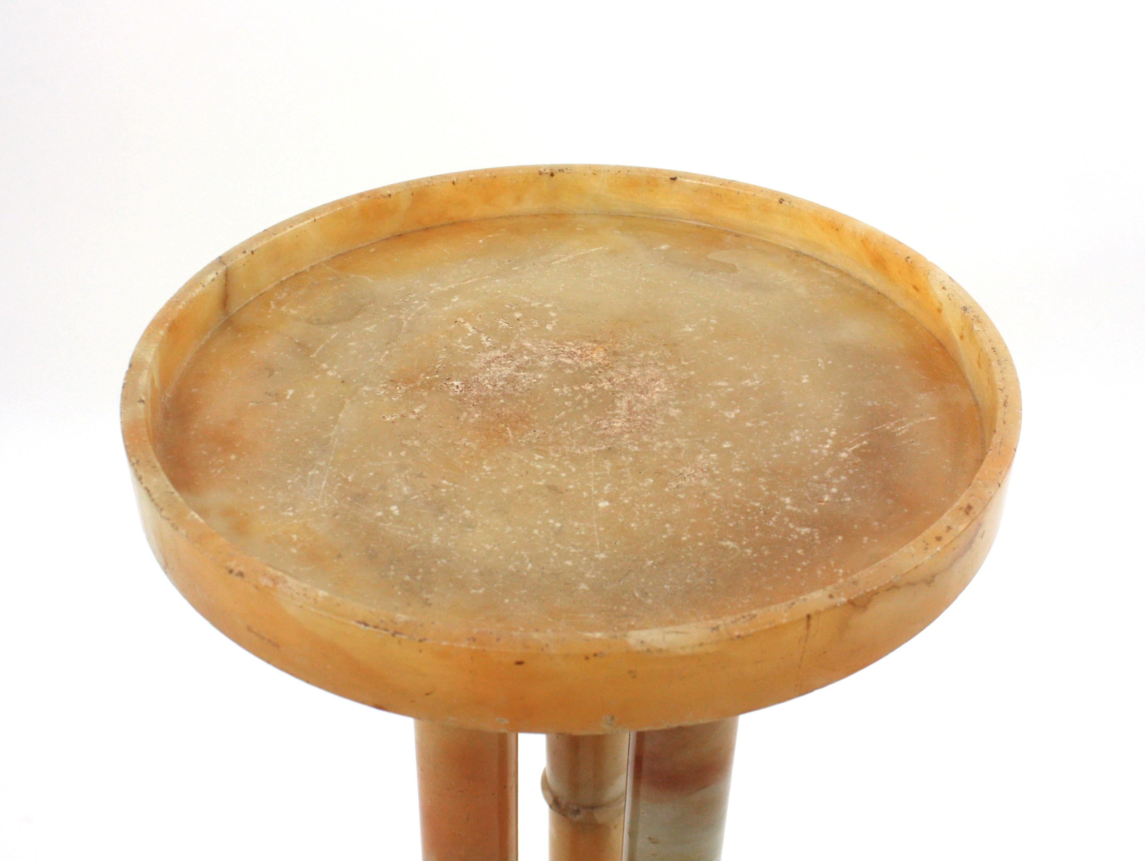 French Art Deco Alabaster Gueridon Table / Side Table 8