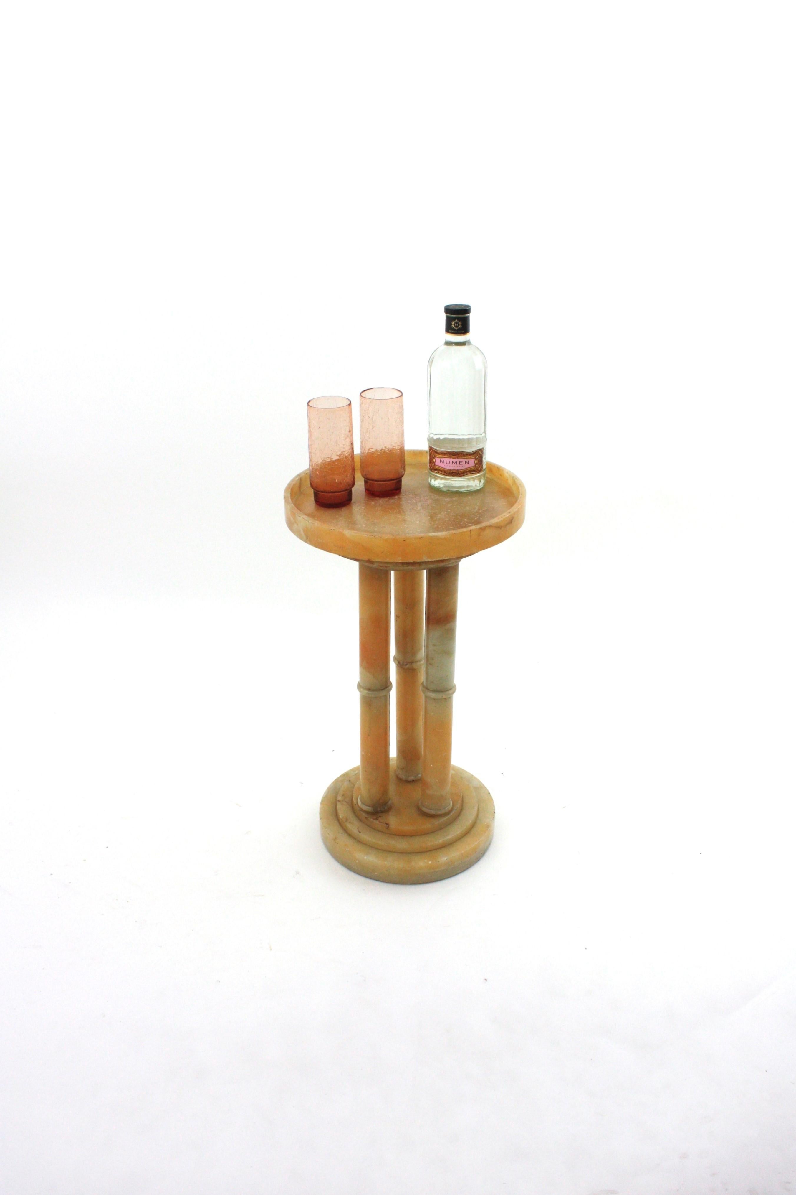French Art Deco Alabaster Gueridon Table / Side Table 11