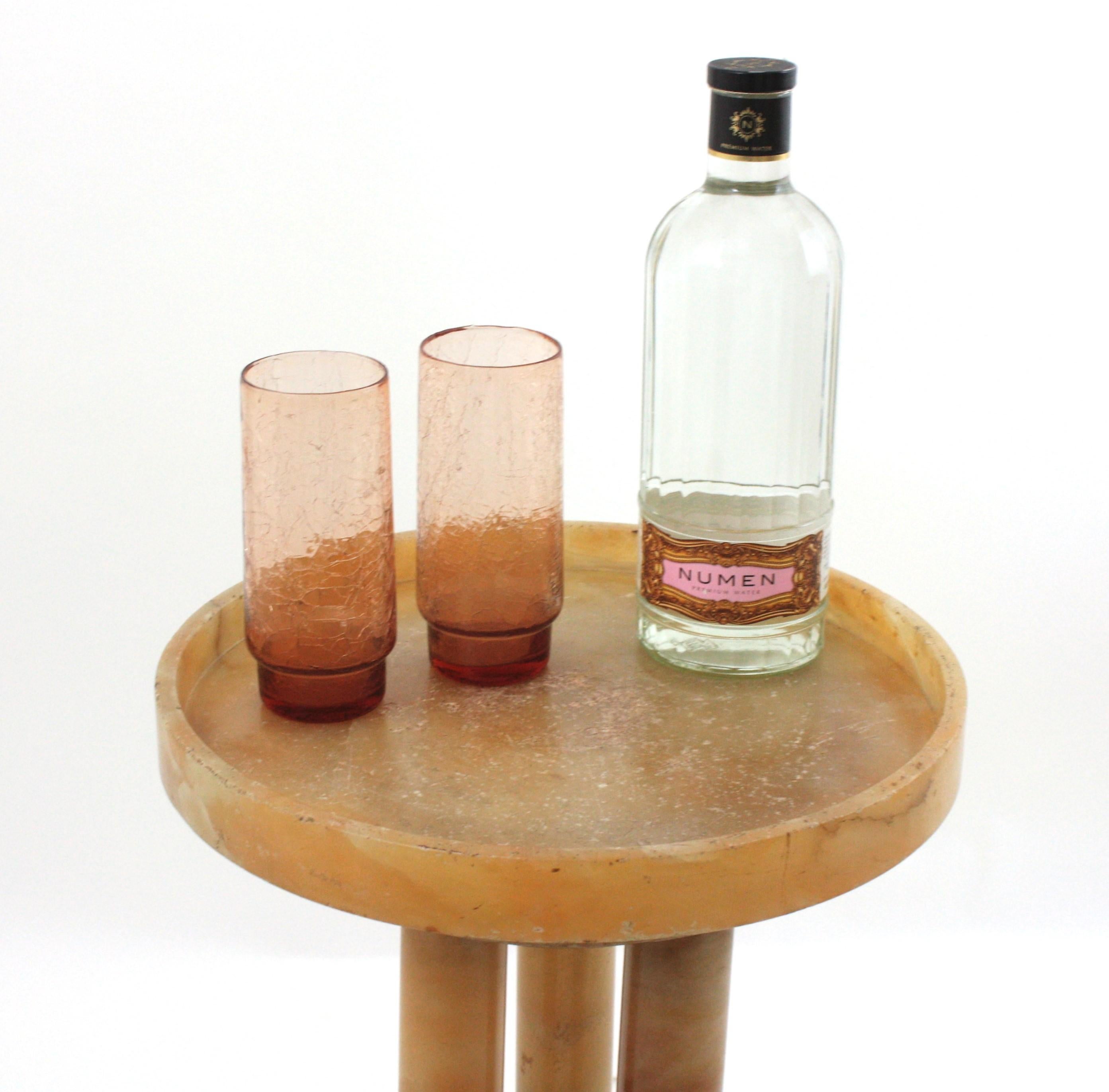 French Art Deco Alabaster Gueridon Table / Side Table 12