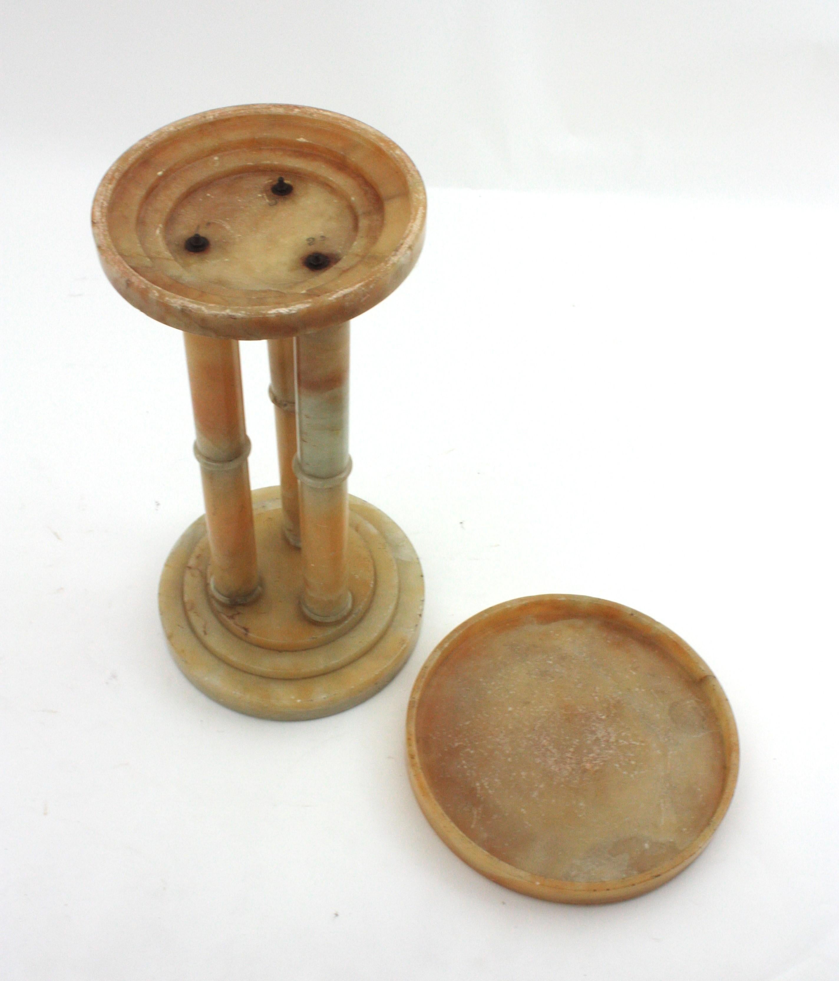 French Art Deco Alabaster Gueridon Table / Side Table 15