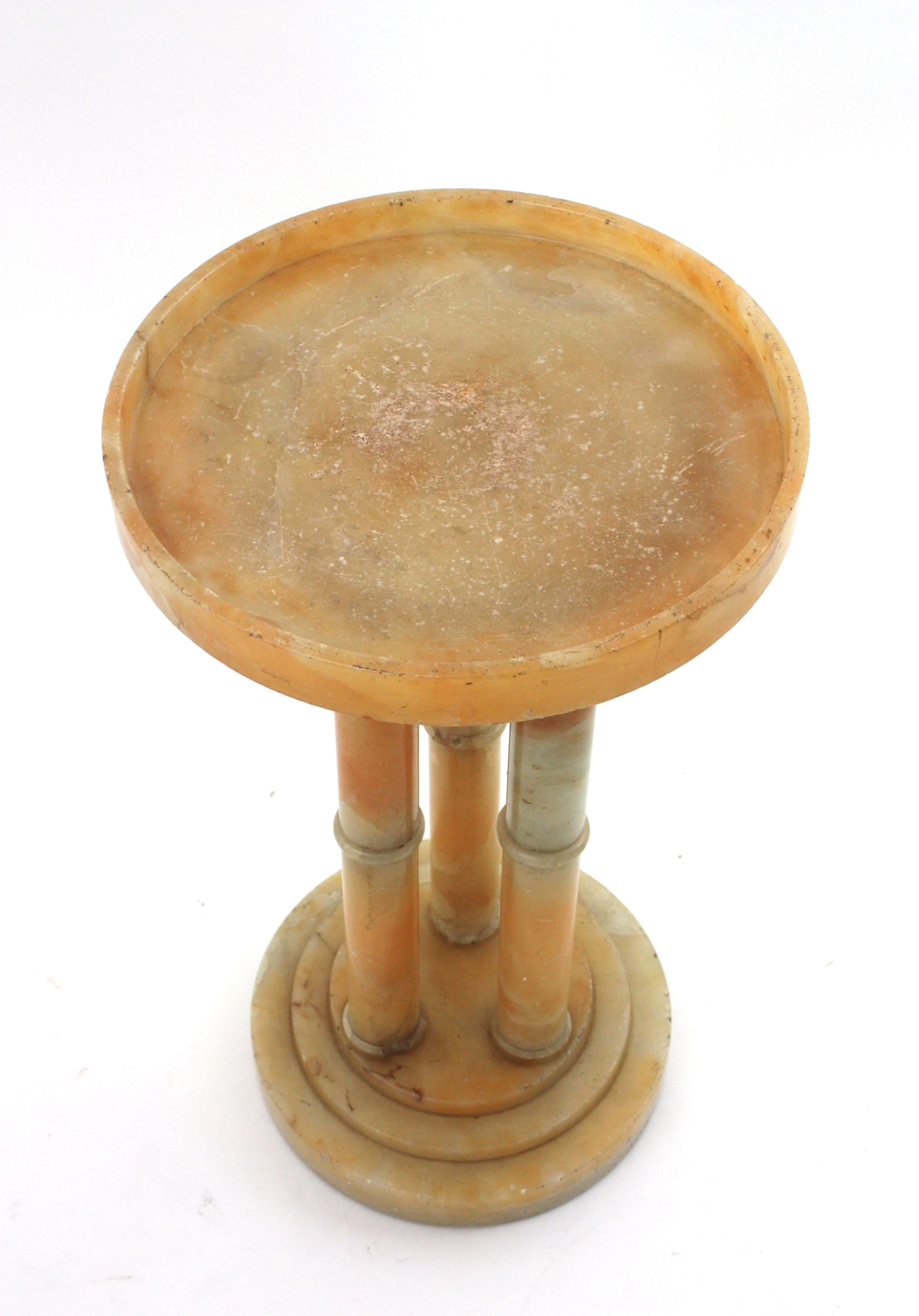 French Art Deco Alabaster Gueridon Table / Side Table 4