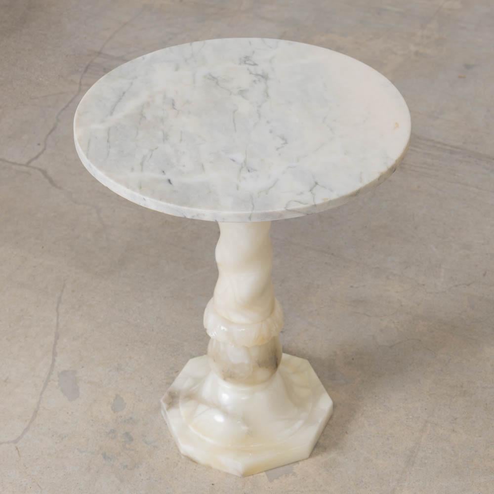French Art Deco Alabaster Side Table For Sale 1