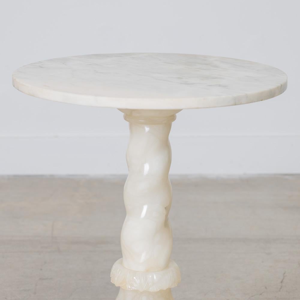 French Art Deco Alabaster Side Table For Sale 4
