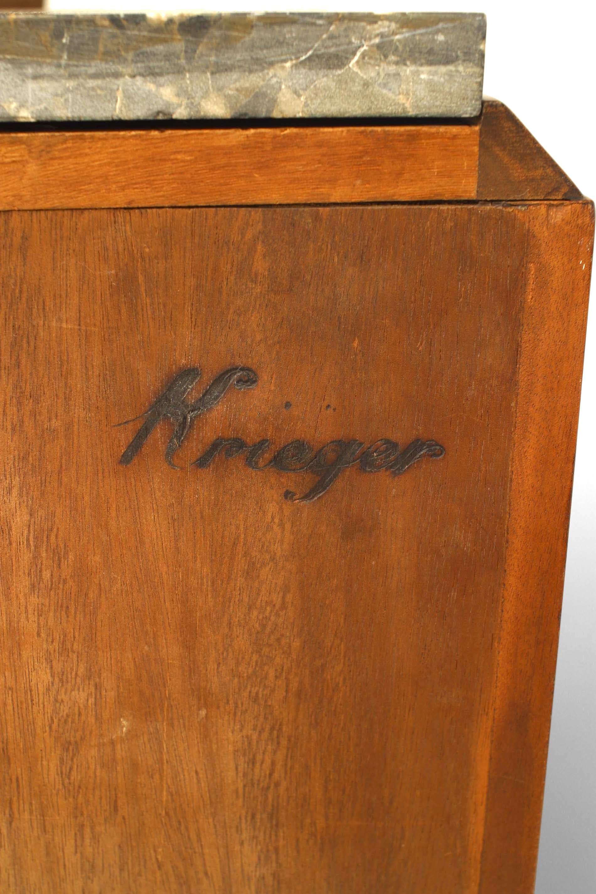 Maison Krieger French Art Deco Amboyna Cabinet Semaniere For Sale 2