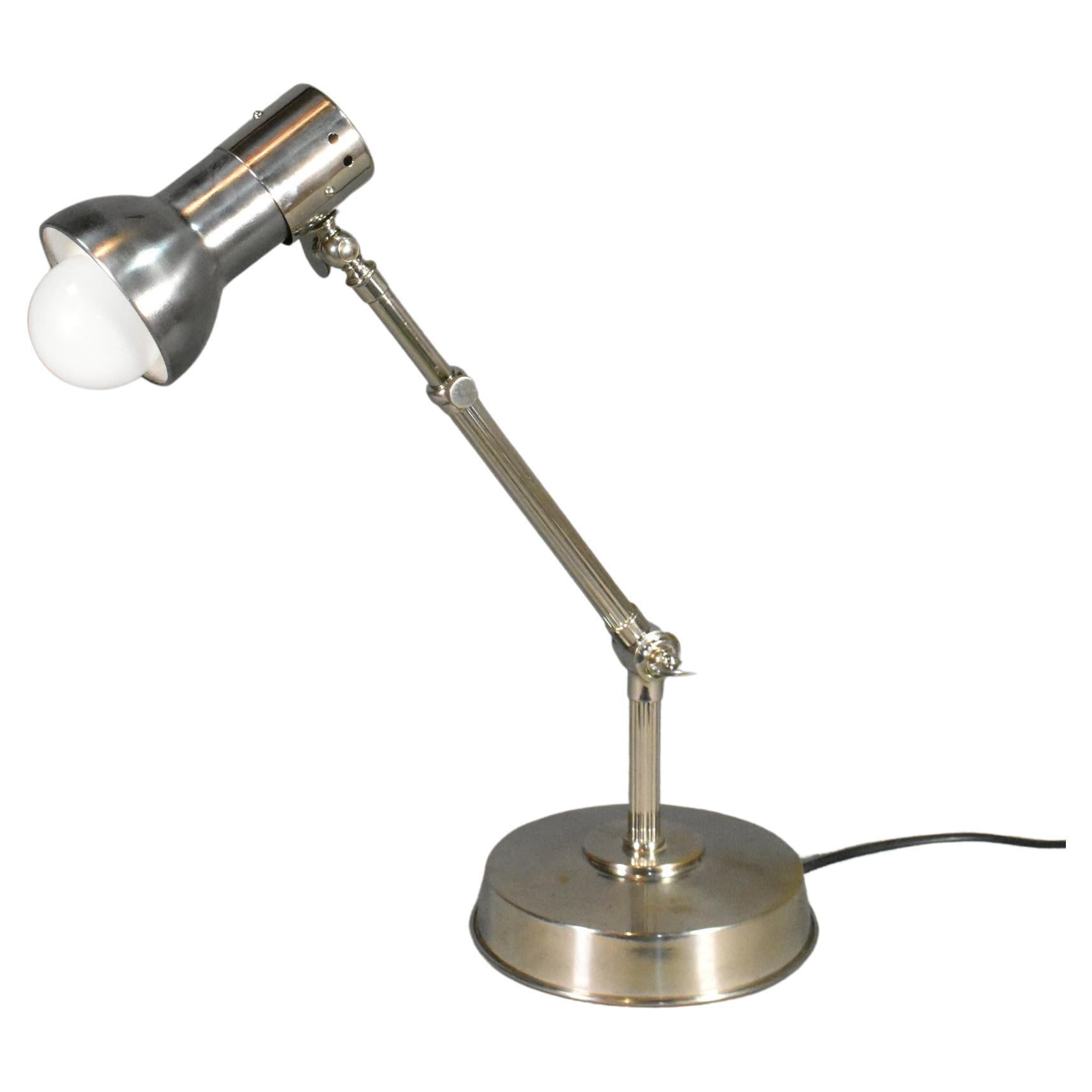 French Art Deco Anglepoise Desk Lamp in Chrome For Sale