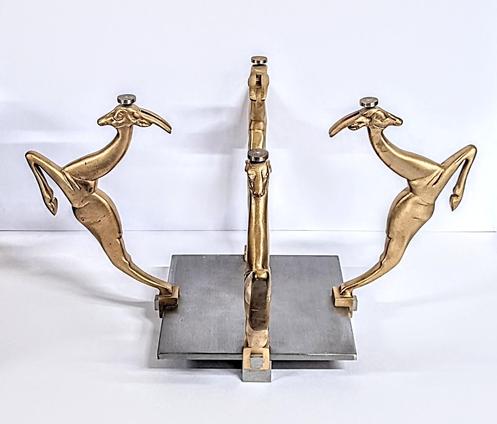 Bronze French Art Deco Antelope Coffee Table