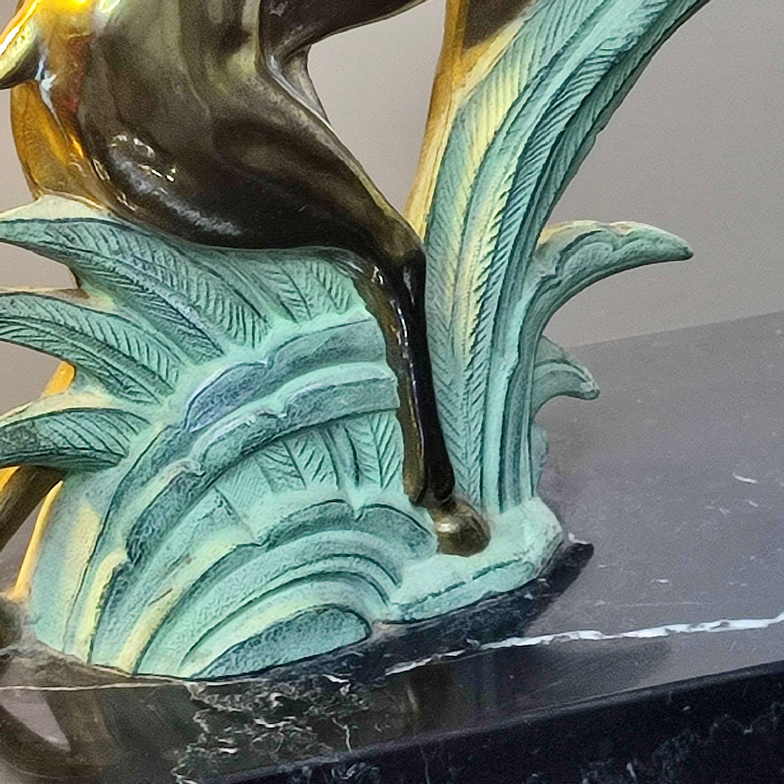 French Art Deco Antelope Table Lamp or Night-Light Sculpture, 1930s 8