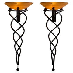 French Art Deco 'Antinea' Sconce by Jean-François Crochet, 1980s - 2 Avail