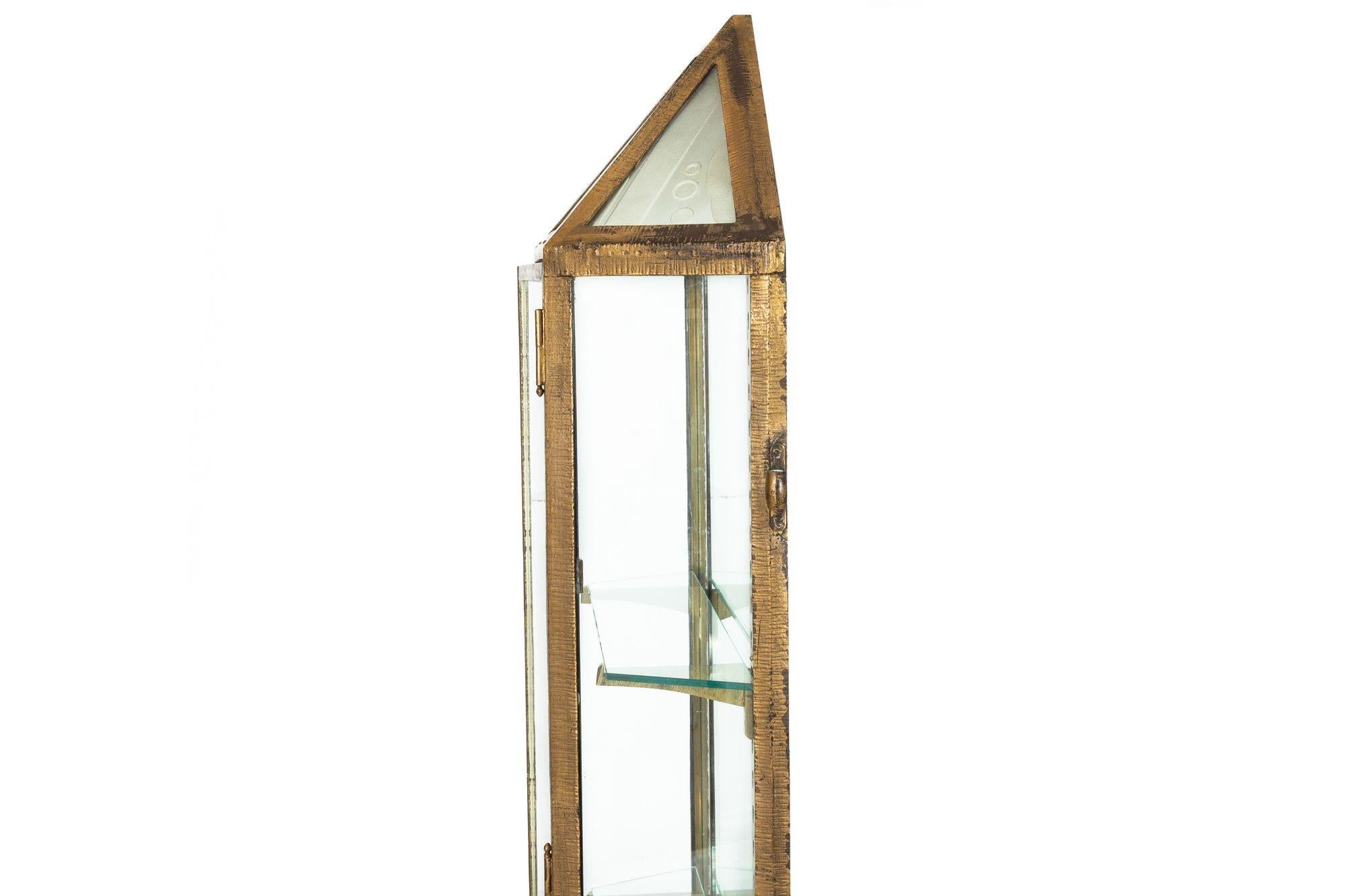 French Art Deco Antique Hanging Display Cabinet Vitrine, circa 1930s For Sale 12
