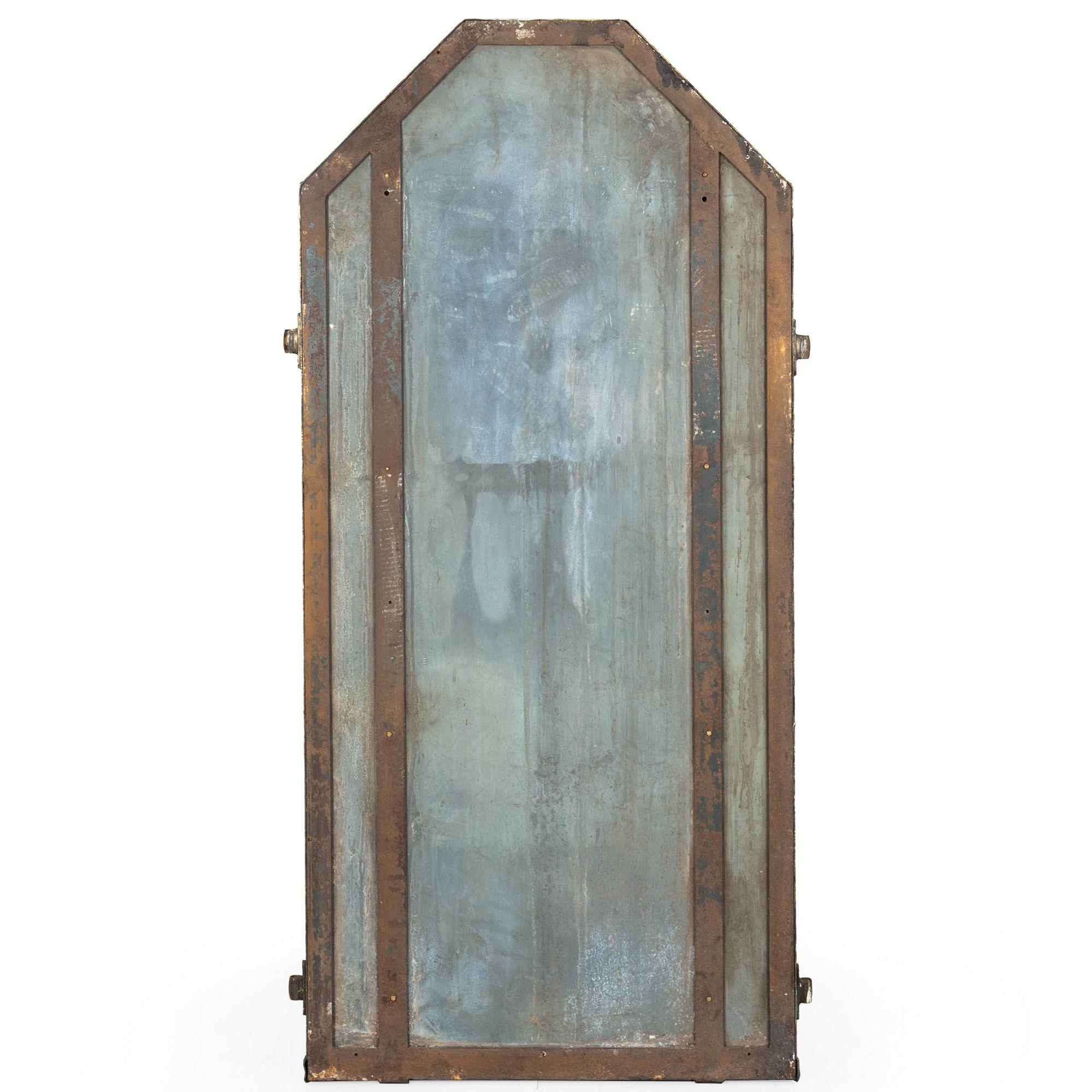 Brass French Art Deco Antique Hanging Display Cabinet Vitrine, circa 1930s For Sale