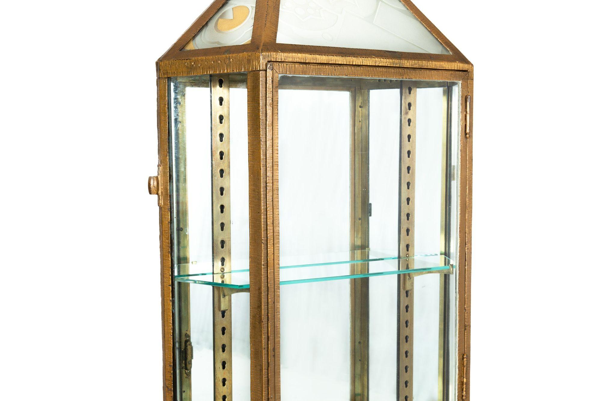 French Art Deco Antique Hanging Display Cabinet Vitrine, circa 1930s 2