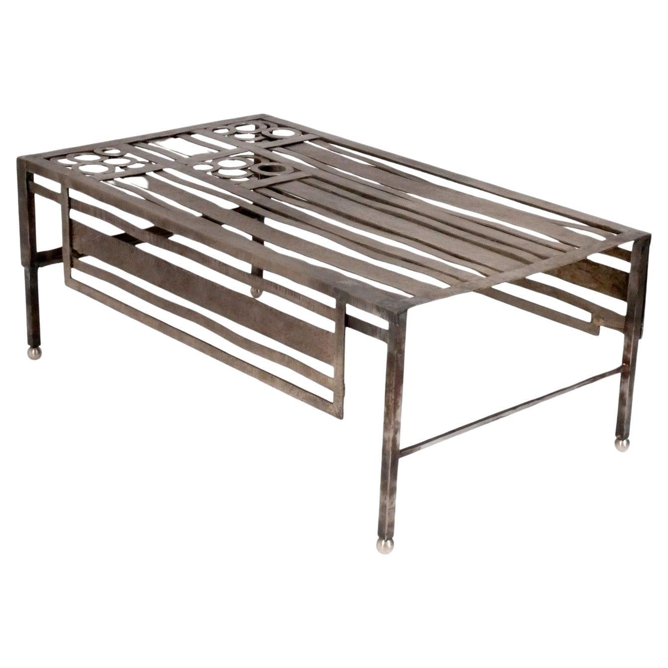 French Art Deco Architectural Elements Coffee Table 37" x 21" For Sale