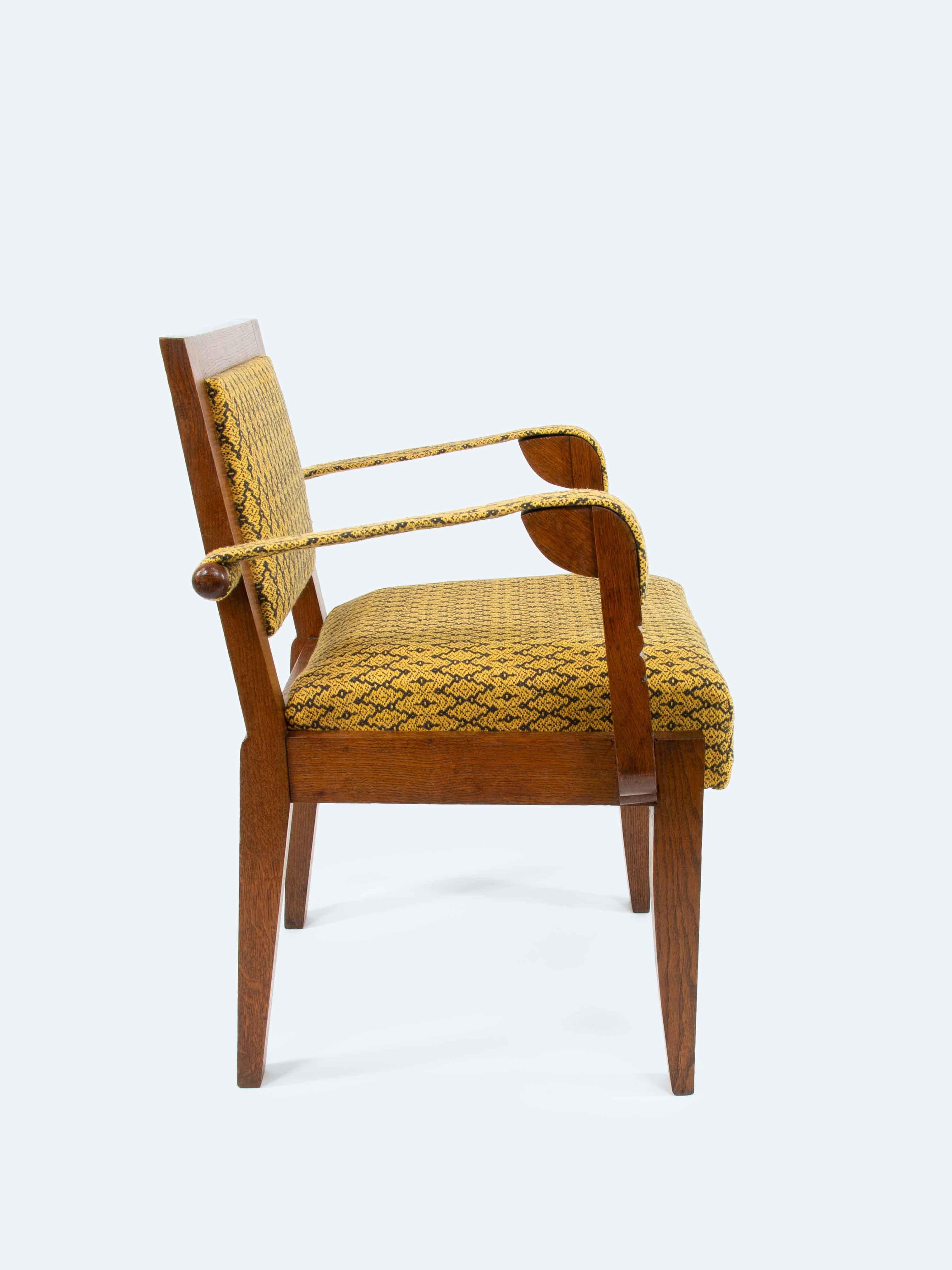 Lacquered French Art Deco Armchair by Charles Dudouyt, 1930s For Sale