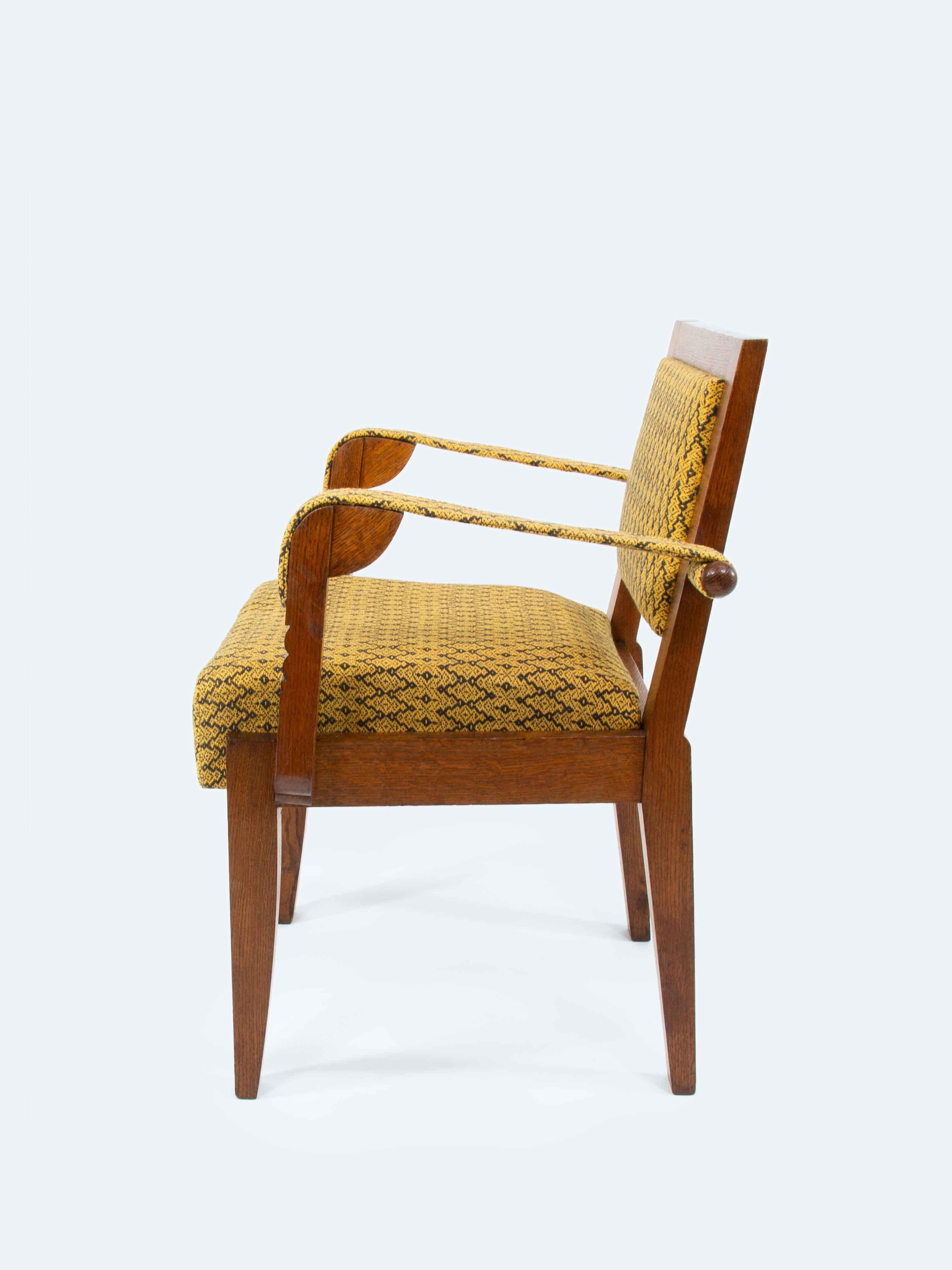 Mid-20th Century French Art Deco Armchair by Charles Dudouyt, 1930s For Sale