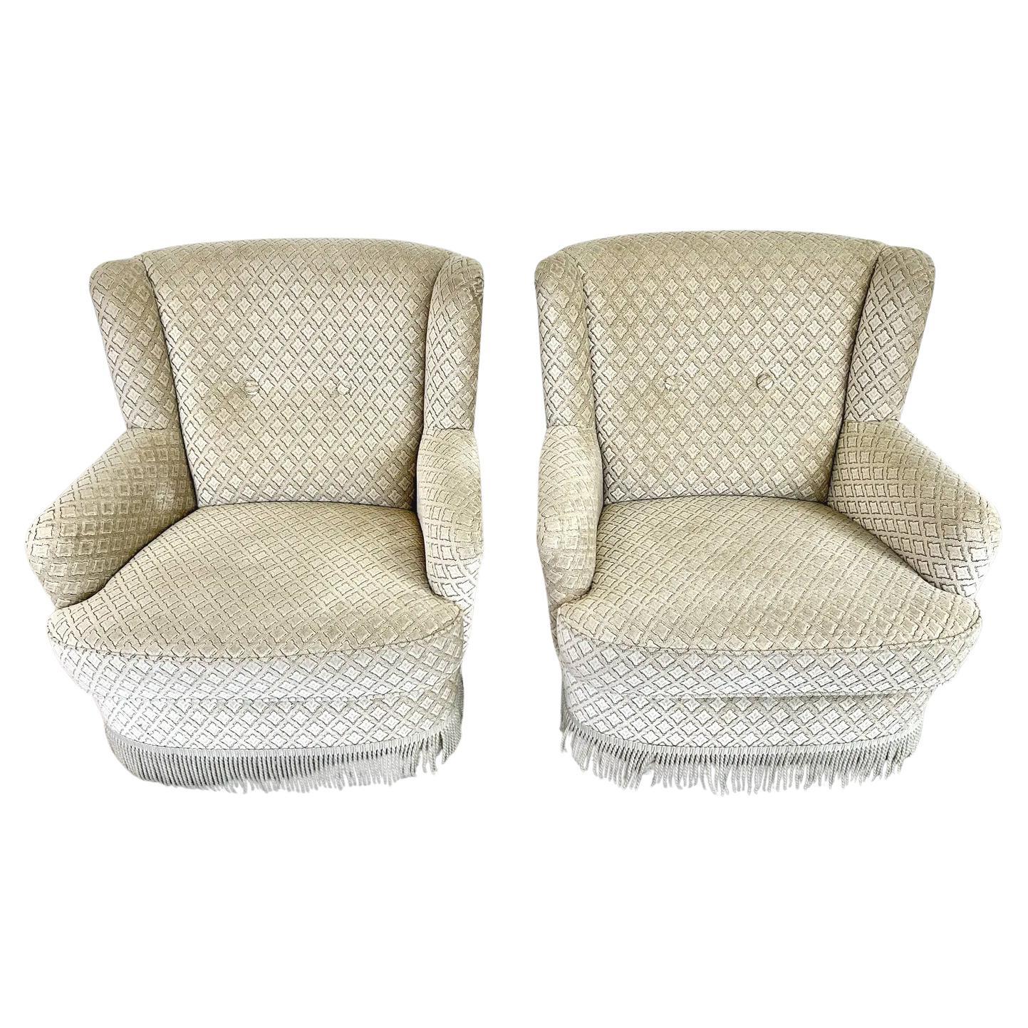 French Art Deco Armchairs - A Pair