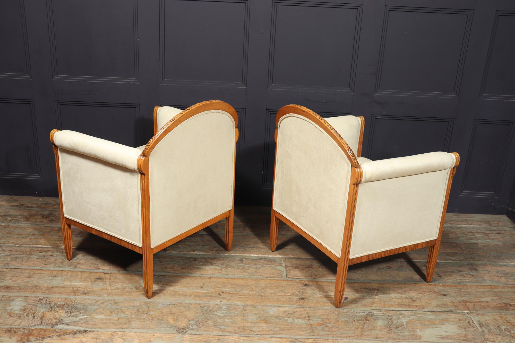 French Art Deco Armchairs by Paul Follot For Sale 9