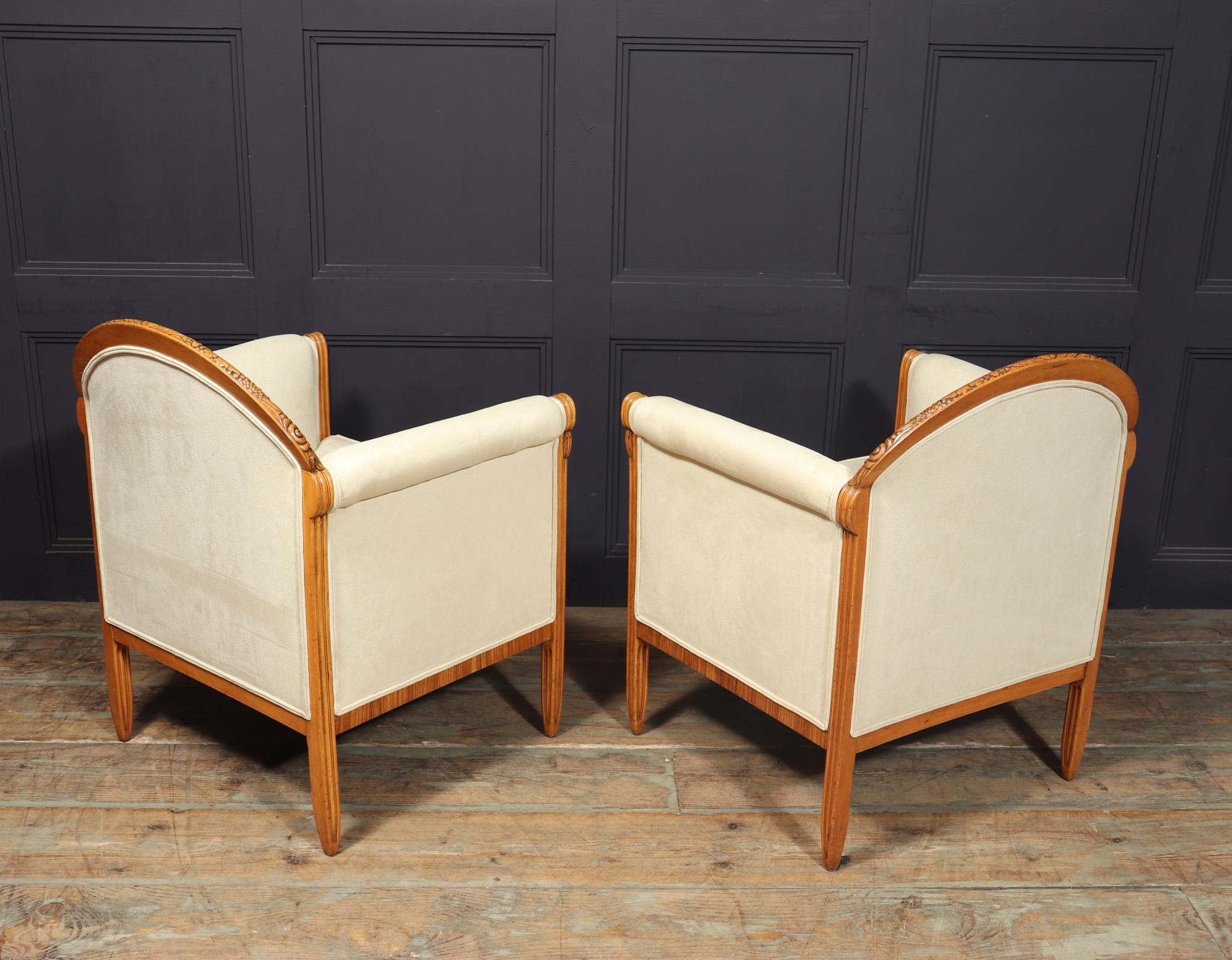 French Art Deco Armchairs by Paul Follot For Sale 10